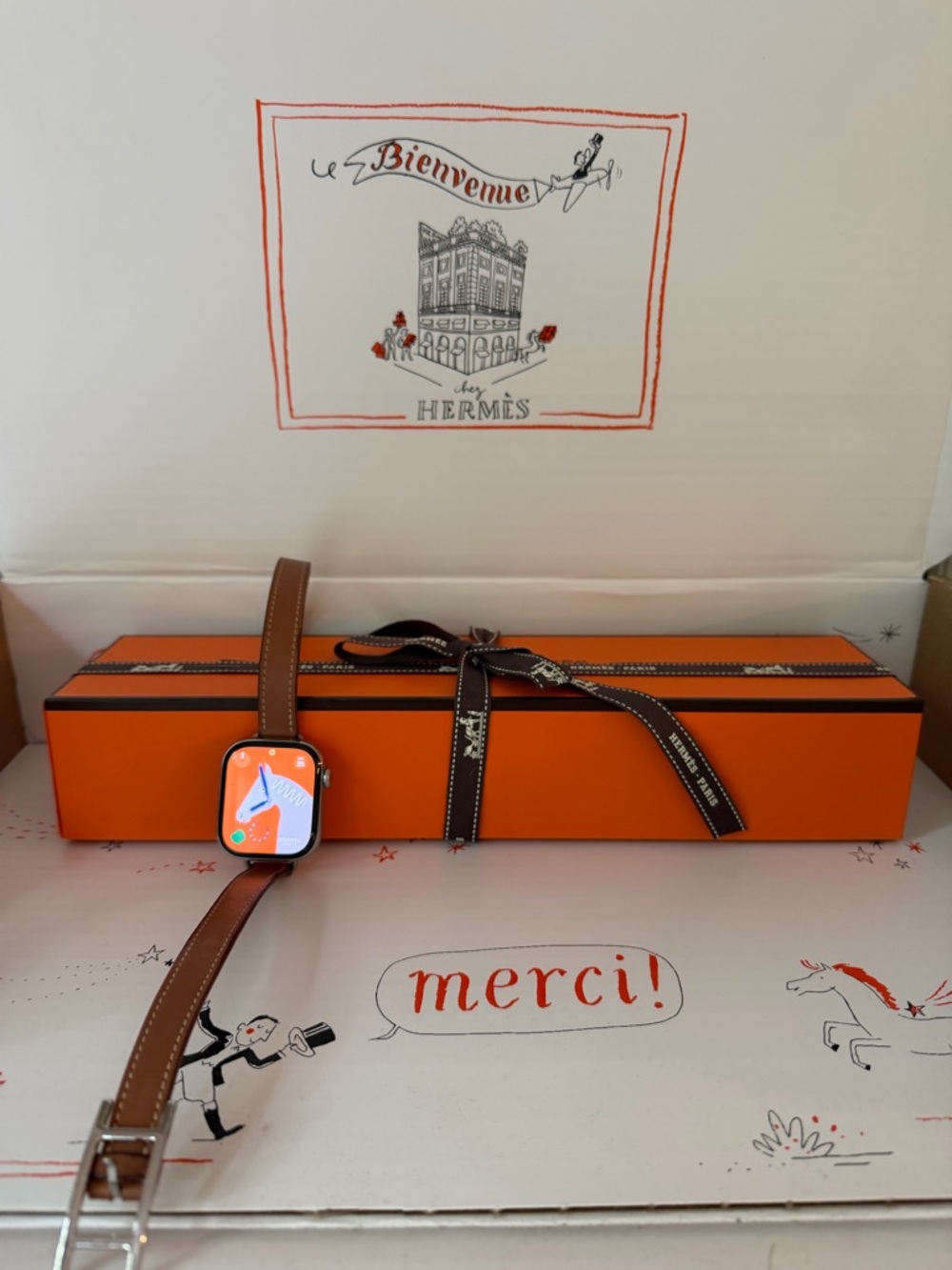 Hermes Series 10 Apple Watch & Bands - Double Tour 42mm Hapi Attelage EUC